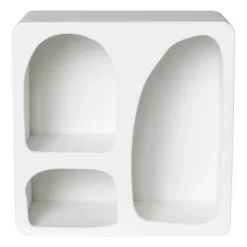 3 vakkenkast Zaha organic - MDF - wit - 30x30x15 cm