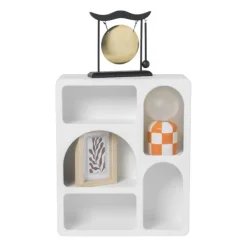 5 vakkenkast Zaha organic - MDF - wit - 48x40x15 cm