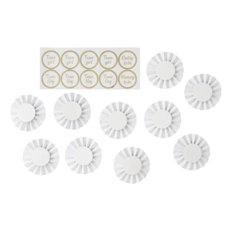 Babyshower badges - set van 10