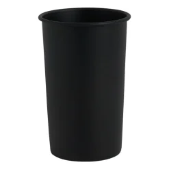 Badkamer beker metaal - zwart - ⌀8x11 cm