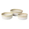 Badkamer mandjes jute - set van 3