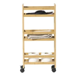 Badkamer trolley - bamboe - 74.5x36x15 cm