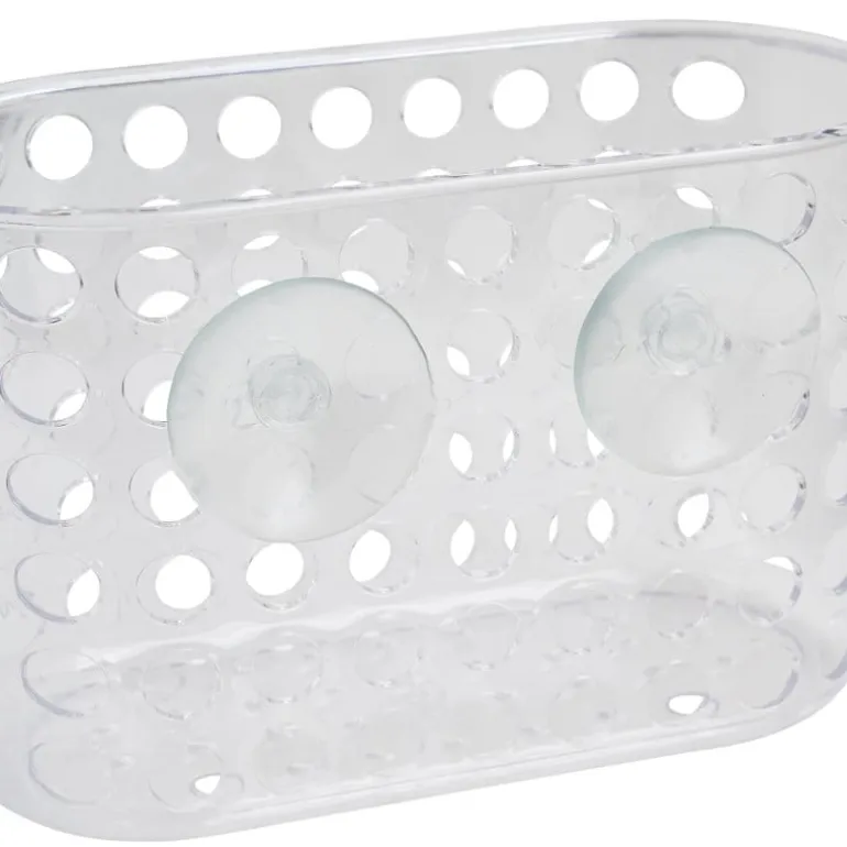 Badkamermandje met zuignappen - 12x19x9.5 cm