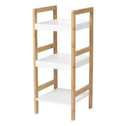 Badkamerrek - naturel/wit - 72x30x30 cm