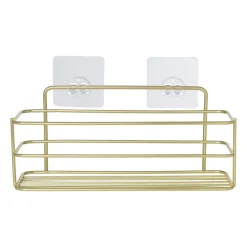 Badkamerrek rechthoekig - goudkleurig - 28x10x12 cm