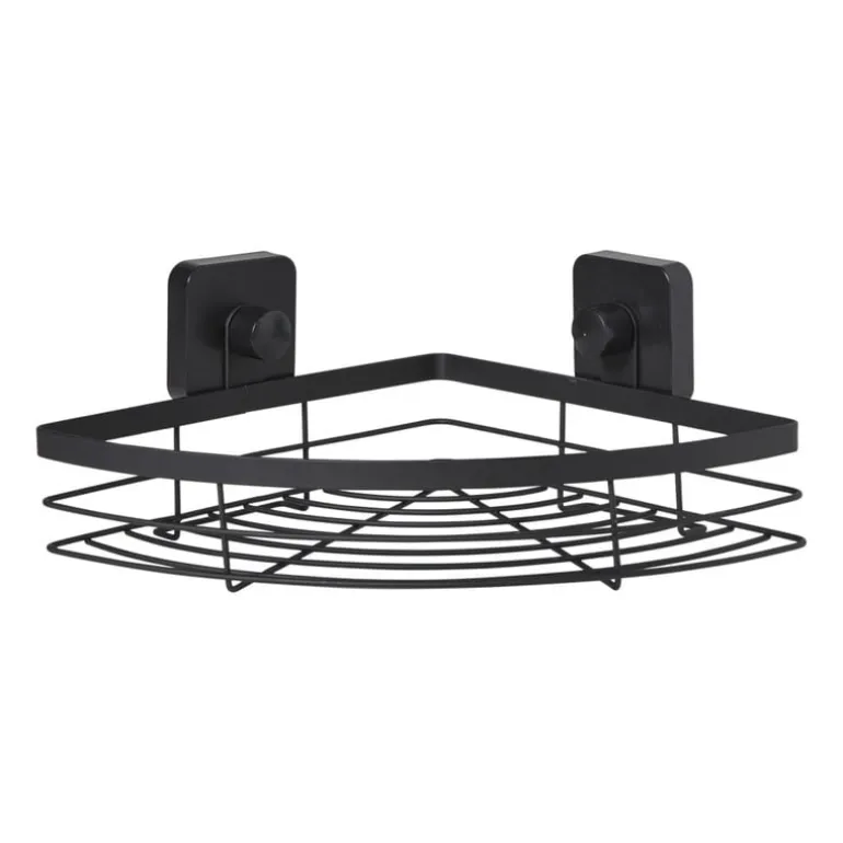 Badkamerrekje hoek - zwart - 5.5x22.5x31 cm