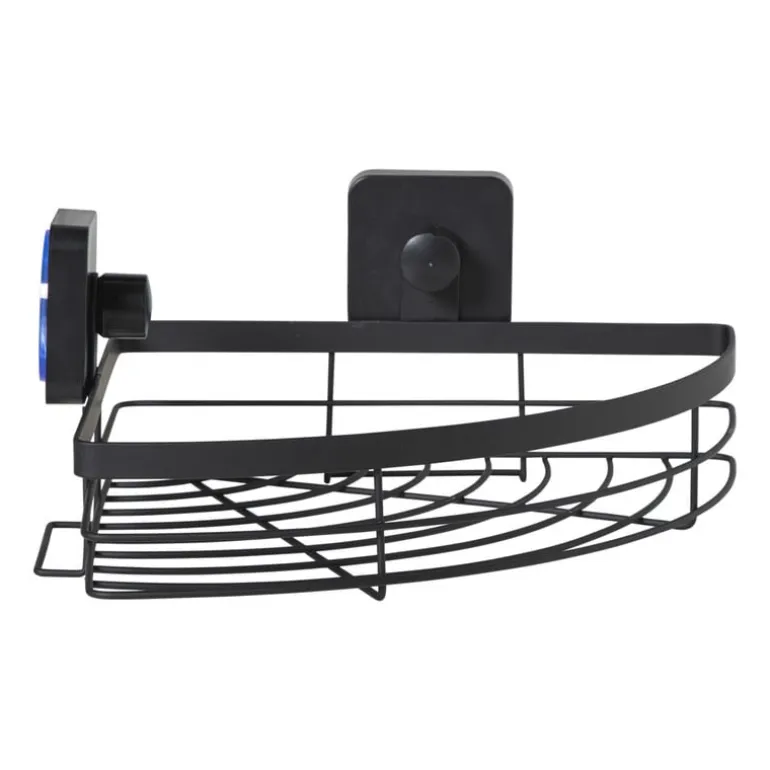 Badkamerrekje hoek - zwart - 5.5x22.5x31 cm