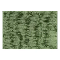 Badmat chenille - groen - 40x60 cm