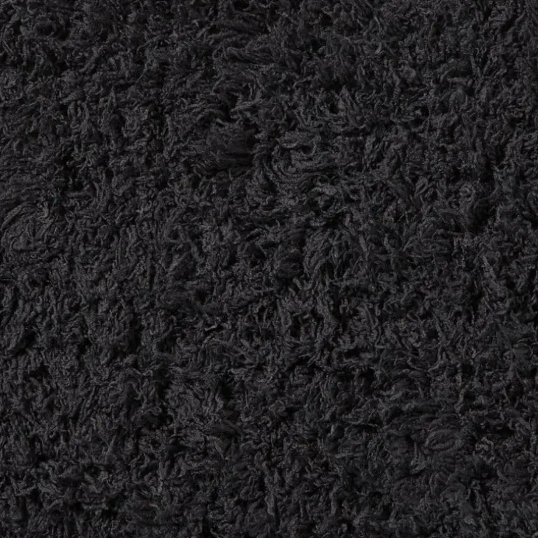 Badmat fluffy - zwart - 45x70 cm