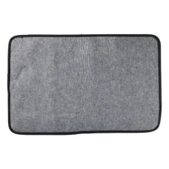 Badmat fluffy - zwart - 45x70 cm