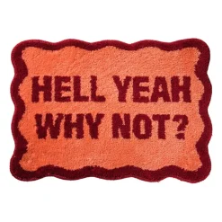 Badmat hell yeah why not - roze - 50x70 cm