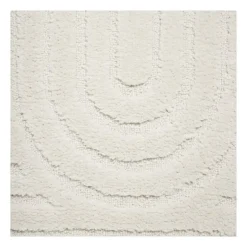 Badmat Lijnen - wit - 50x70 cm