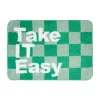 Badmat Take it Easy - groen/wit - 50x70 cm