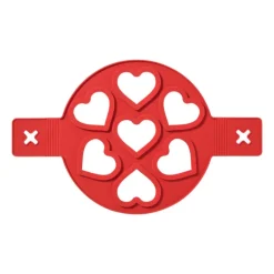 Bakring voor 7 pannenkoeken - hartje - groen