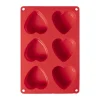 Bakvorm 6 harten - siliconen - 3.5x27x18.5 cm