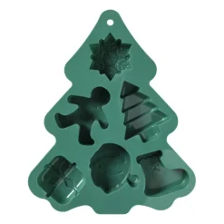 Bakvorm kerstfiguren - groen - 22x18x2.5cm