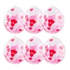 Ballon confetti - hartjes - set van 6