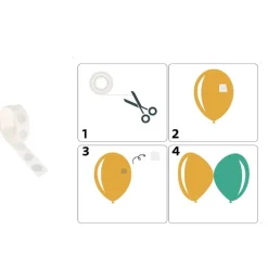 Ballon lijm plakkers - set van 100
