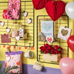 Ballonnen hartvorm - rood/roze - 6 stuks