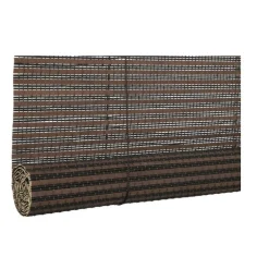 Bamboe rolgordijn - donkerbruin - 150x180 cm