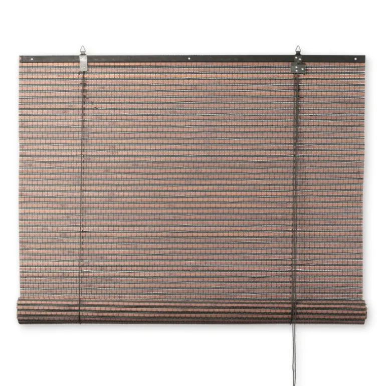Bamboe rolgordijn - donkerbruin - 60x130 cm