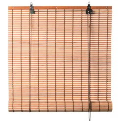 Bamboe rolgordijn - lichtbruin - 90x180 cm