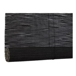 Bamboe rolgordijn - zwart - 60x130 cm