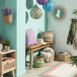 Bankje recycle Ubud - hout - 116 cm