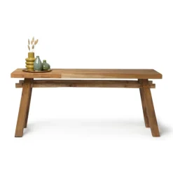 Bankje recycle Ubud - hout - 116 cm