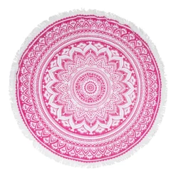 Beachplaid rondo indian fuchsia - roze - 145 cm