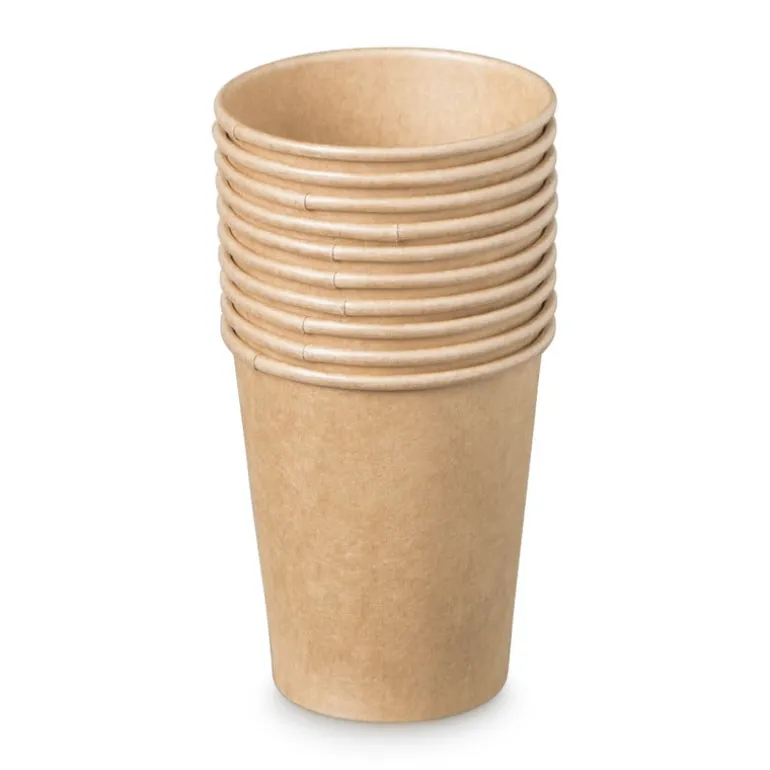 Bekers kraft papier - set van 10