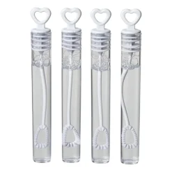 Bellenblaas met hartje - transparant - set van 8