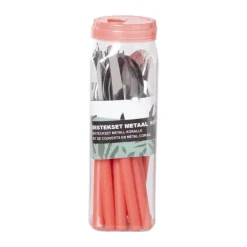 Bestekset - metaal - koraal - set van 16