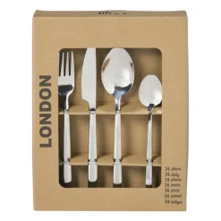 Bestekset London - zilverkleurig - 24 delig