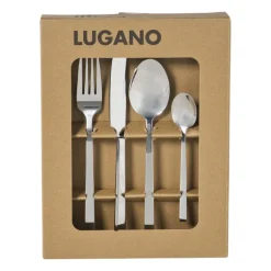 Bestekset Lugano - zilverkleurig - 16-delig