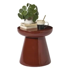 Bijzettafel Calvin - bordeauxrood - ø35x35 cm