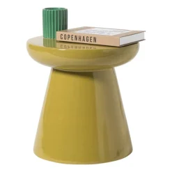 Bijzettafel Calvin - olijfgroen - ø35x35 cm