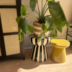 Bijzettafel Calvin - olijfgroen - ø35x35 cm