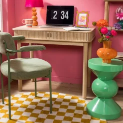 Bijzettafel Calvin - olijfgroen - ø35x35 cm