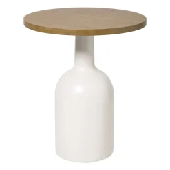 Bijzettafel Chico - bruin/beige - ø40x47 cm