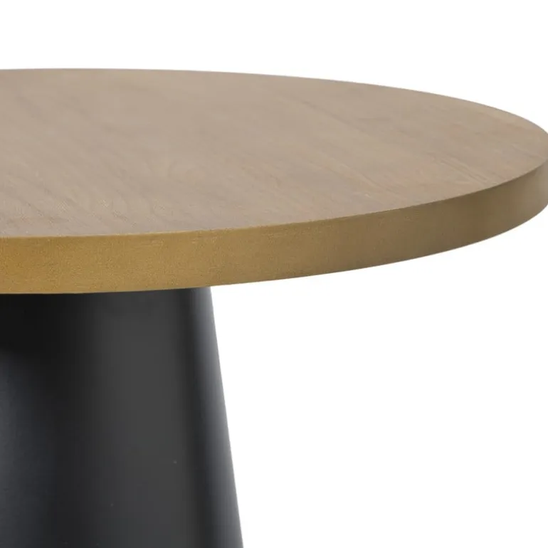 Bijzettafel Chico - bruin/zwart - ø39.5x48.5 cm