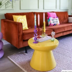 Bijzettafel conisch - geel - ø50x40