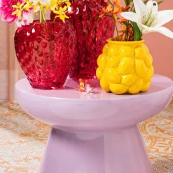 Bijzettafel conisch - lila - ø50x40