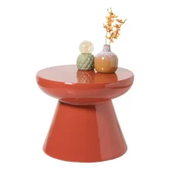 Bijzettafel conisch - rood - ø50x40 cm