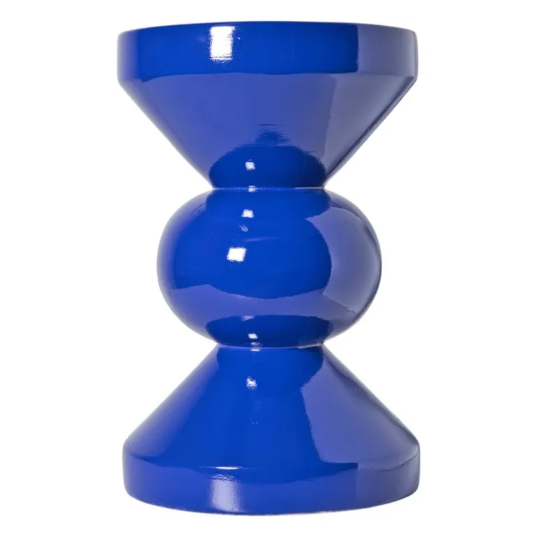 Bijzettafel diabolo - blauw - ø33x50 cm