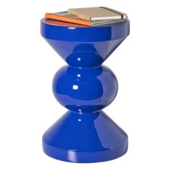 Bijzettafel diabolo - blauw - ø33x50 cm