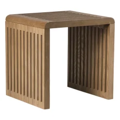 Bijzettafel Japandi klein - bruin - 34x34x29 cm