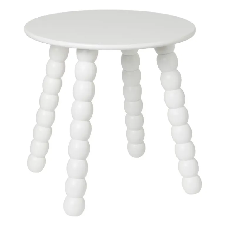 Bijzettafel Julia - wit - ø40x40 cm