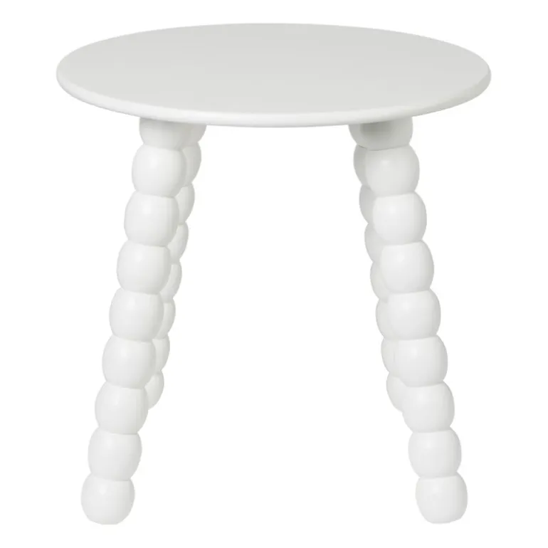 Bijzettafel Julia - wit - ø40x40 cm