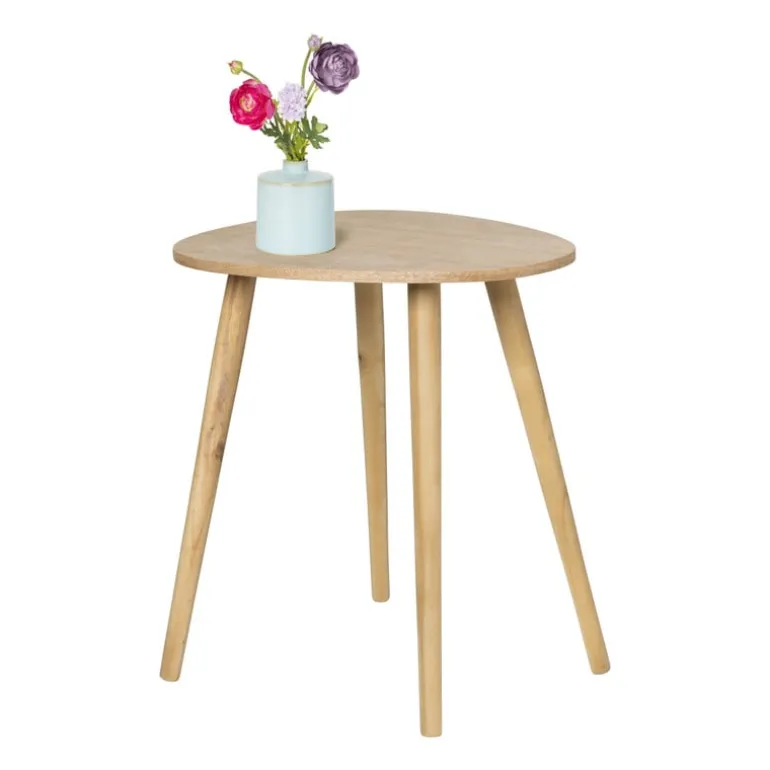 Bijzettafel lund ovaal klein - naturel - 50x38x45 cm